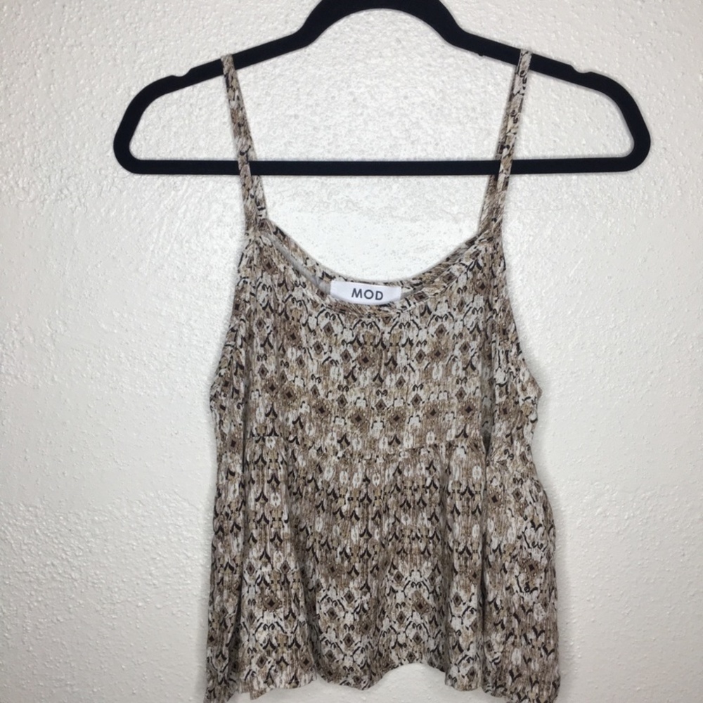 MOD Boho Babydoll Spaghetti Strap Top M